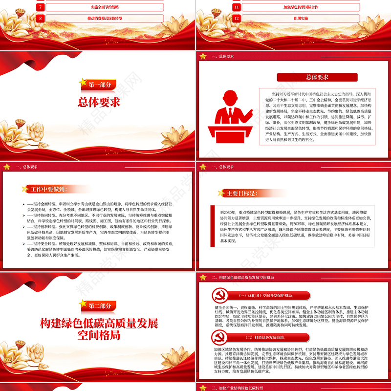 2024关于加快经济社会发展全面绿色转型的意见PPT下载