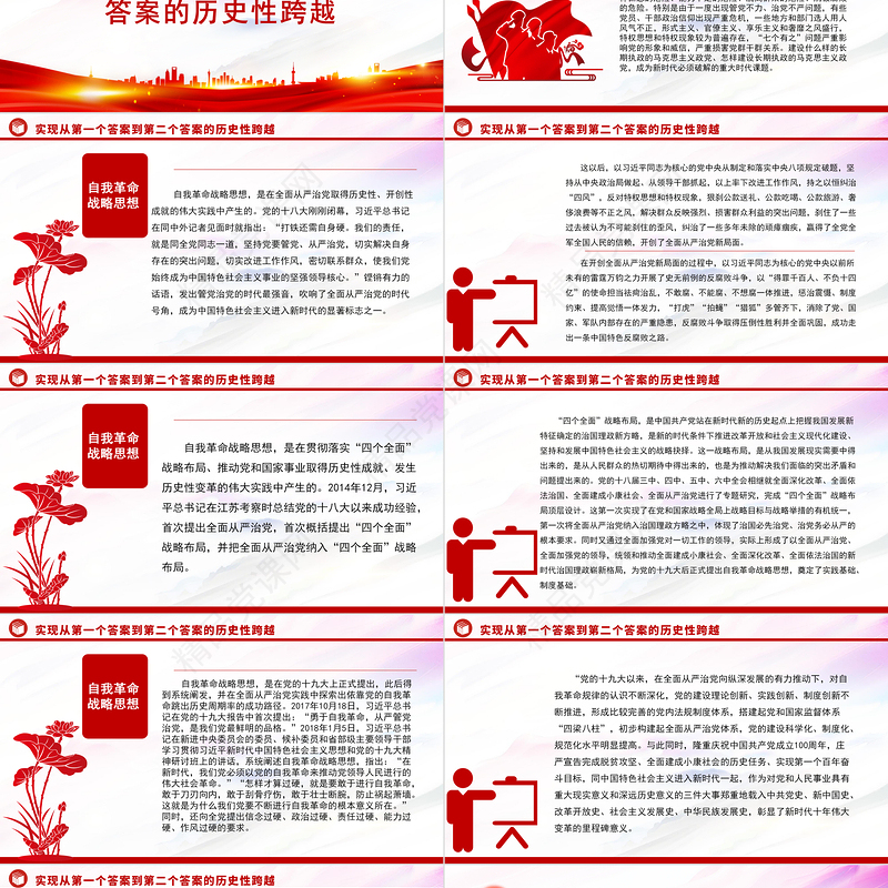 2024自我革命管党治党时代课题的系统破解ppt做好新时代习近平思想理论的宣传宣讲红色简洁风习近平新时代中国特色社会主义思想党员党内教育党课课件