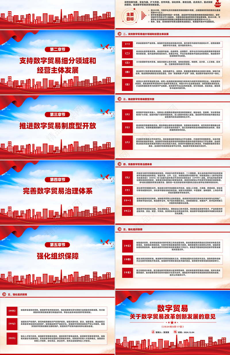 《关于数字贸易改革创新发展的意见》全文PPT课件下载