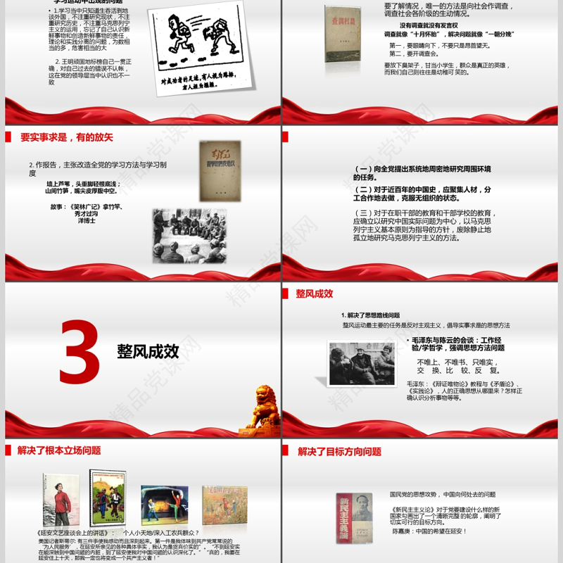 延安精神微党课PPT模板