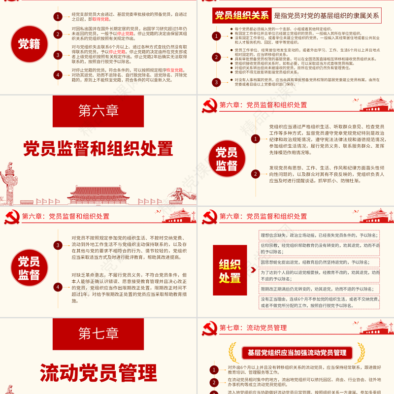 原创学习解读中国共产党党员教育管理工作条例PPT-版权可商用