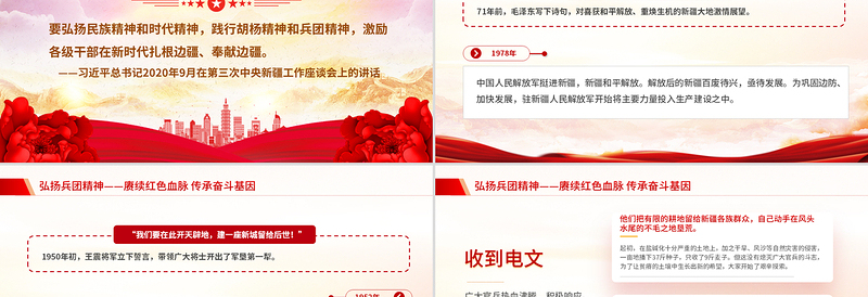 红色党政风弘扬兵团精神PPT赓续红色血脉传承奋斗基因党课课件