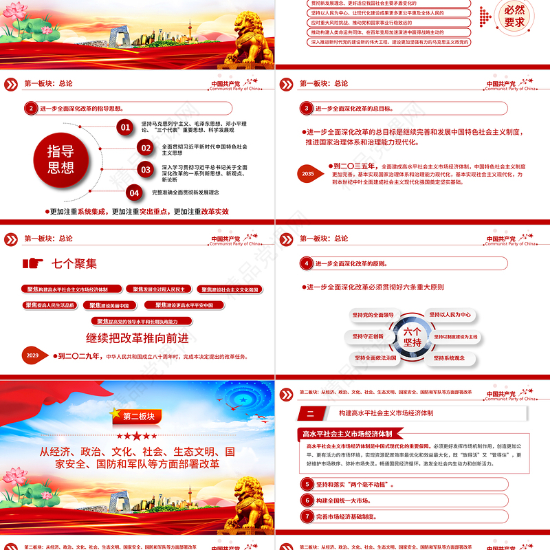 2024速览二十届三中全会《决定》60条要点PPT党建风深入学习二十届三中全会《决定》课件