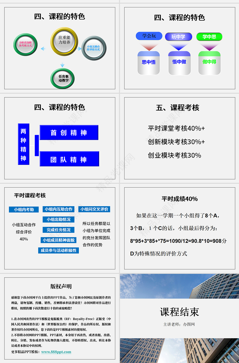 大学生职业规划创新创业教育说课课件ppt