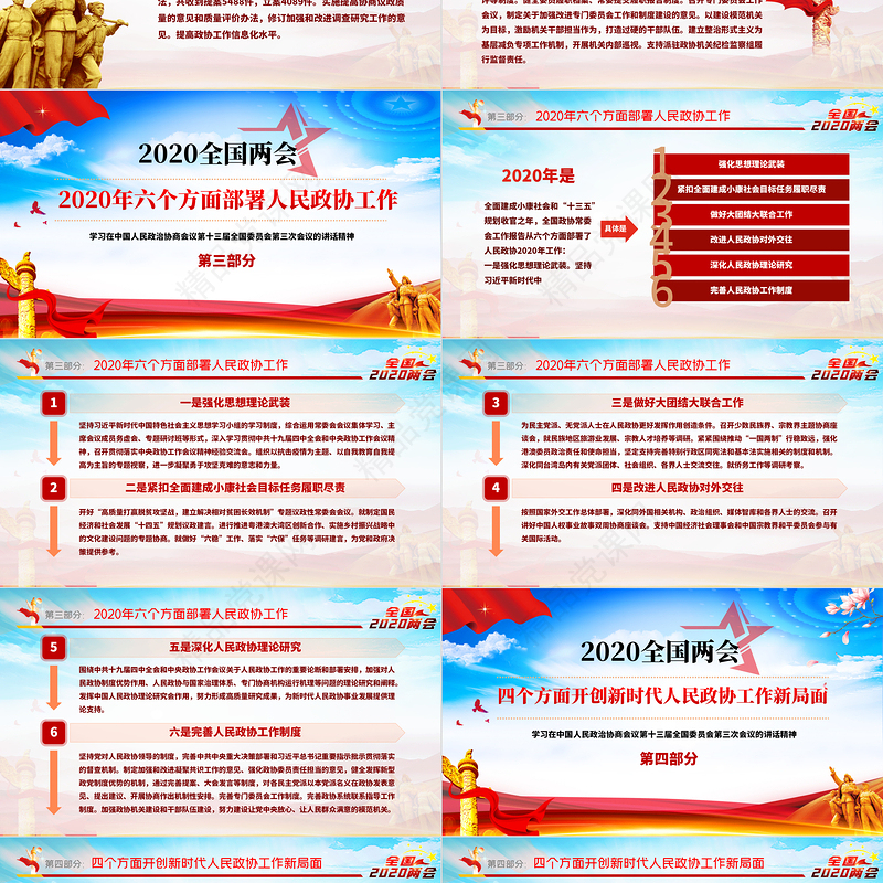 全国两会政协十三届三次会议报告党课PPT