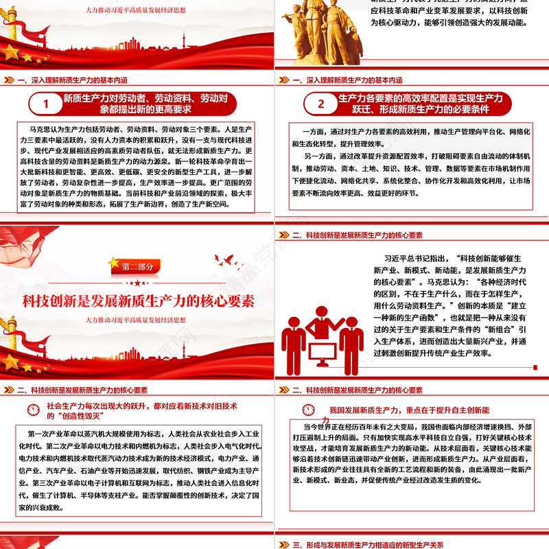 党政风领悟新质生产力的内涵及要求PPT