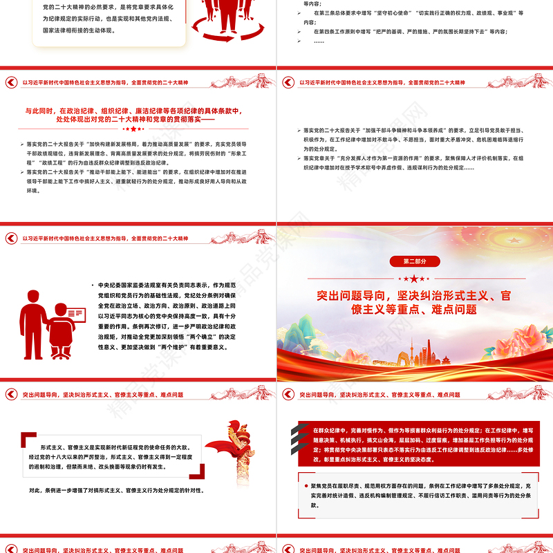 《中国共产党纪律处分条例》PPT党政风优质新修订的《条例》突出特点课件