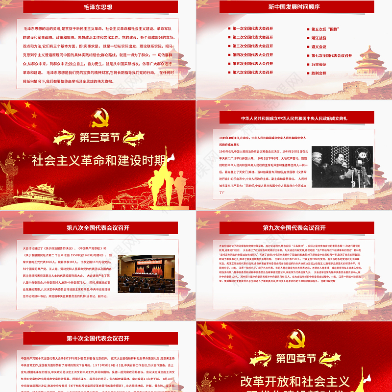 中国共产党建党100周年七一党课光辉历程党史党课PPT模板