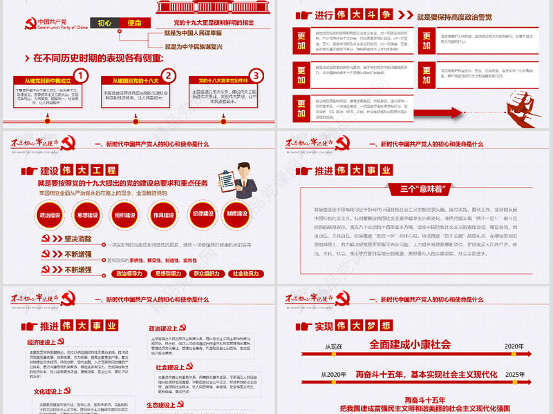 原创2019第二批不忘初心主题教育专题党课-版权可商用