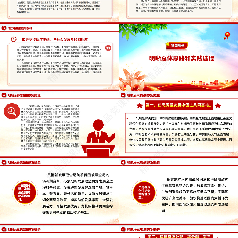 2023扎实推动全体人民共同富裕PPT 共同富裕是社会主义的本质要求，是中国式现代化的重要特征红色大气党政党建动态课件