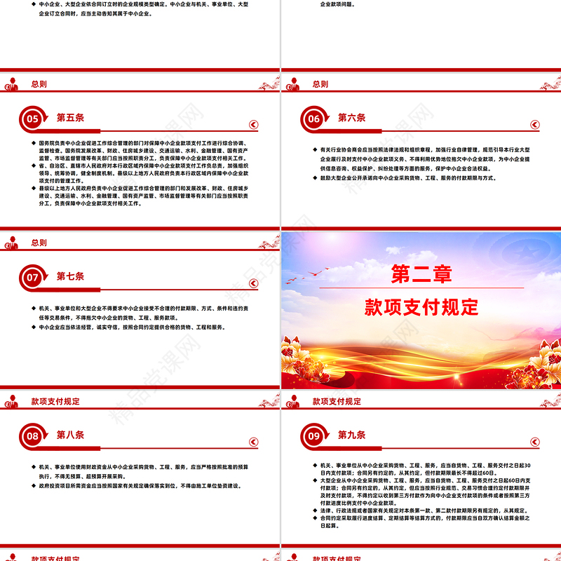 精美大气新修订版《保障中小企业款项支付条例》PPT课件