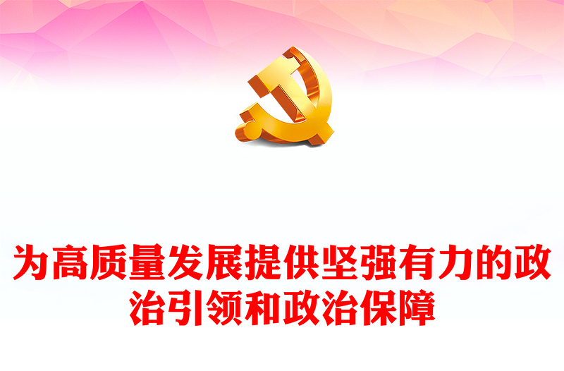 为高质量发展提供坚强有力的政治引领和政治保障发言材料