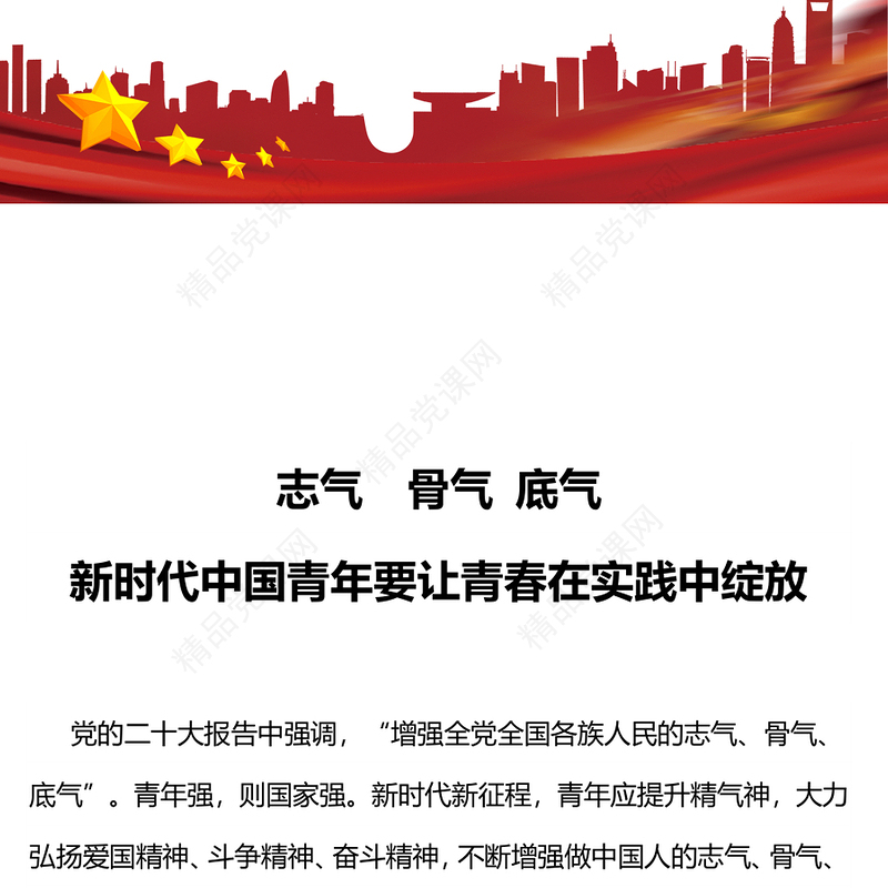 新时代铸就新青年新青年引领新时代PPT党政风新时代中国青年要让青春在实践中绽放党课下载(讲稿)