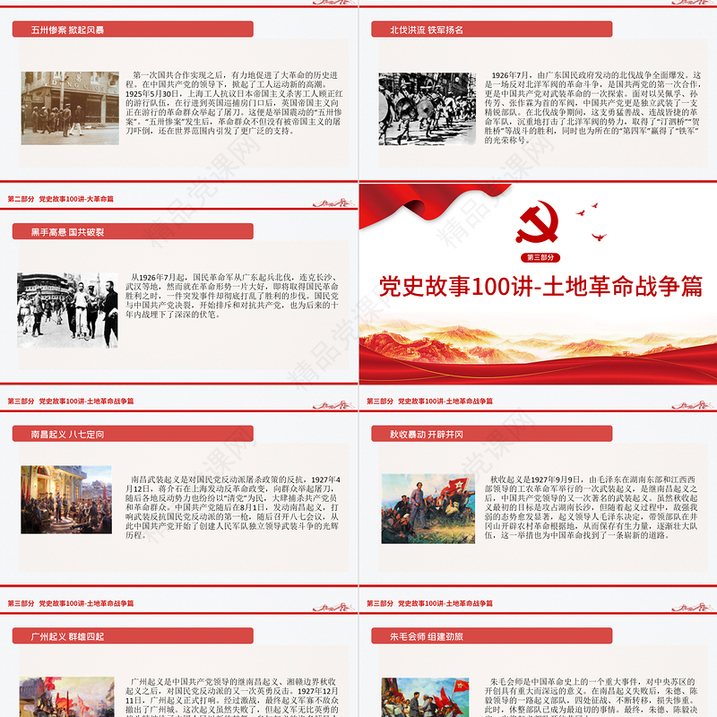 1921-2021党史故事100讲建党100周年七一建党节党史小故事专题党课ppt
