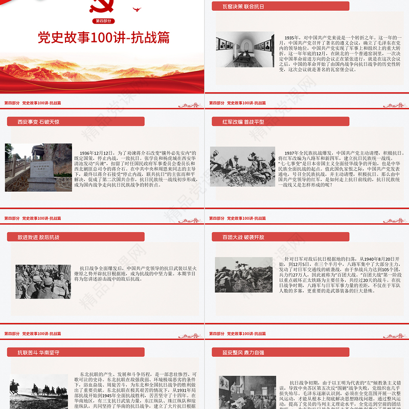 1921-2021党史故事100讲建党100周年七一建党节党史小故事专题党课ppt