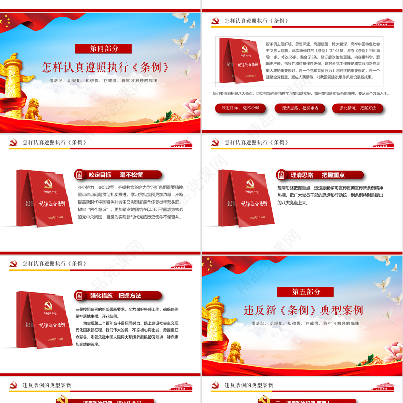 中国共产党纪律处分条例解读2018版党课党建ppt