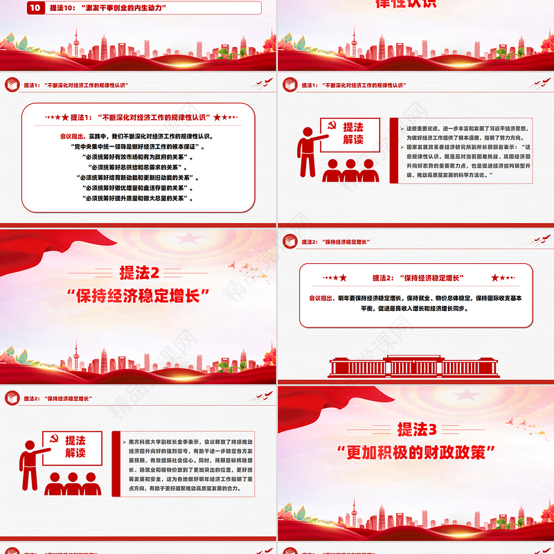 大气简洁明年经济工作怎么干2025中央经济工作会议十个重要提法PPT下载