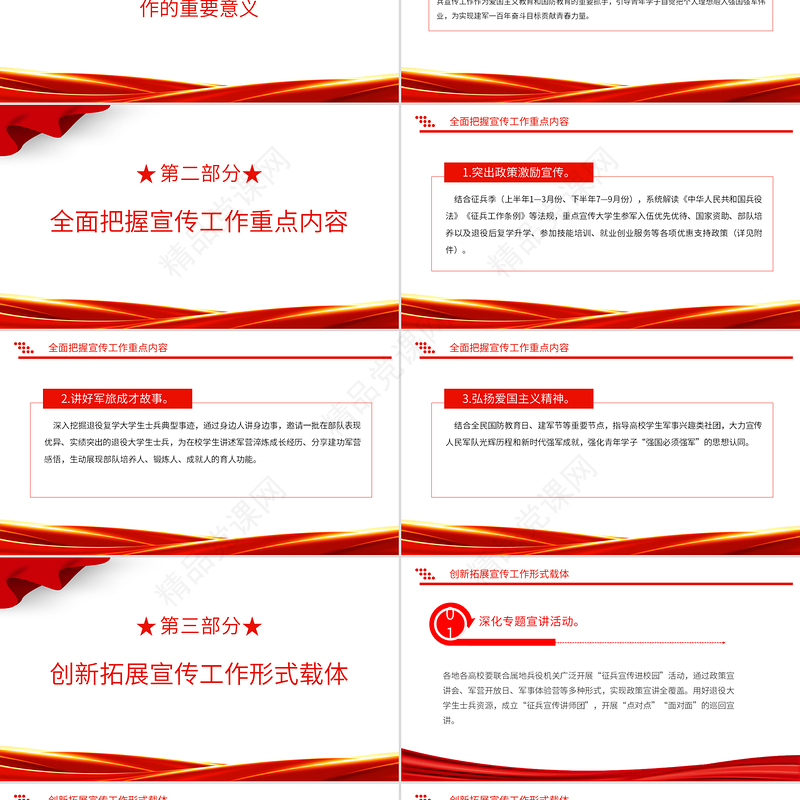 大气精美关于做好2025年高校学生征兵宣传工作的通知PPT课件模板