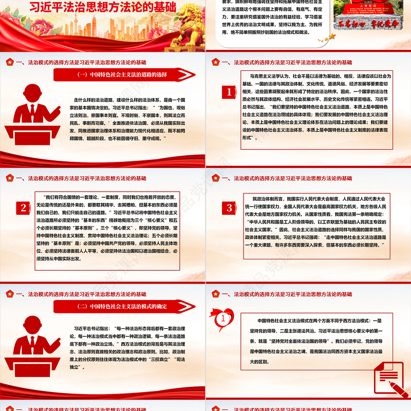 深刻把握习近平法治思想的方法论要义ppt全面推进依法治国基层党组织党员干部专题党课学习课件