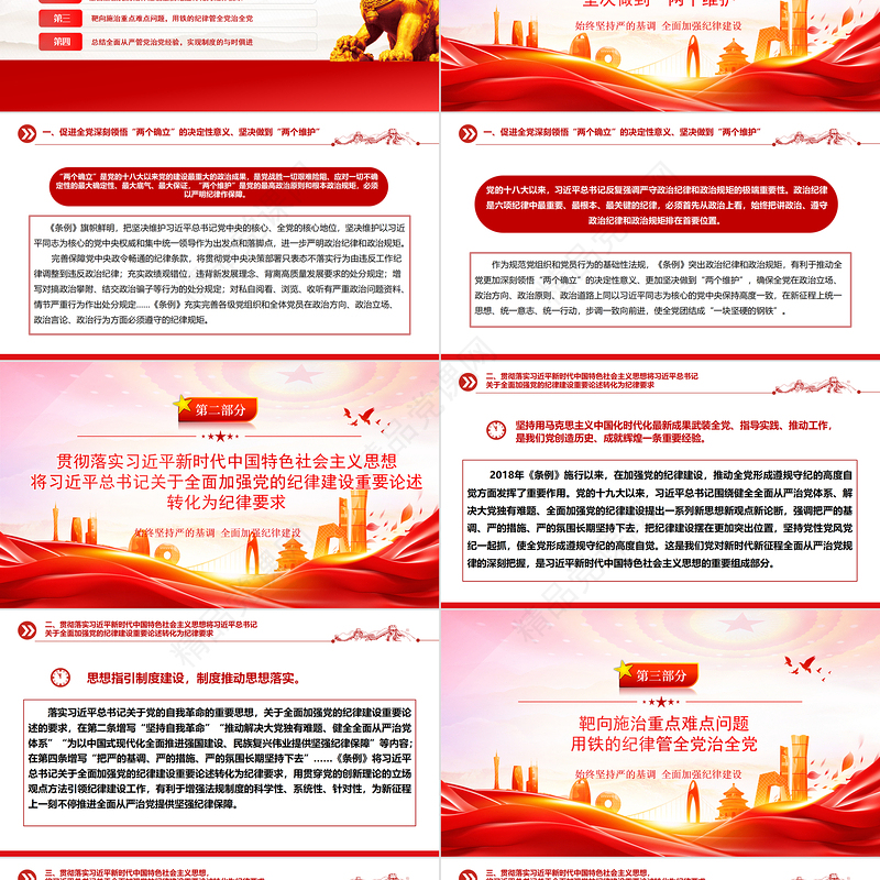 2024学条例守党纪PPT大气精美党纪学习教育专题微党课课件