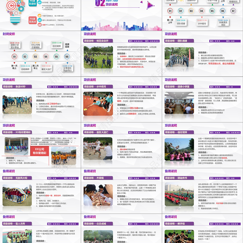 企业户外拓展团队合作活动策划PPT模板