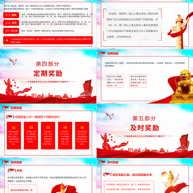事业单位工作人员奖励规定PPT党政风新版事业单位工作人员奖励规定学习解读课件模板
