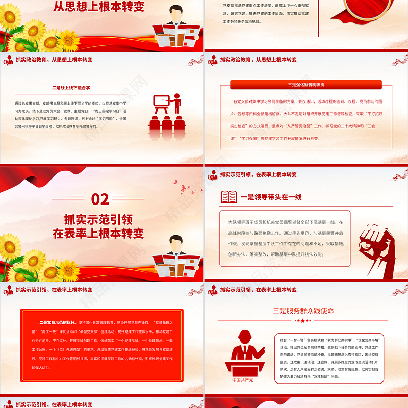 2023强化党建引领突出“四个抓实”PPT党政风实用2023年上半年某交管大队基层党建工作汇报