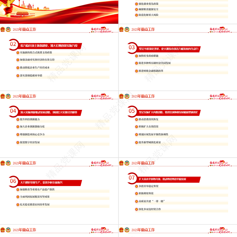 聚焦全国两会PPT党政风精品学习贯彻全国政协常委会工作报告重点内容专题党课课件模板