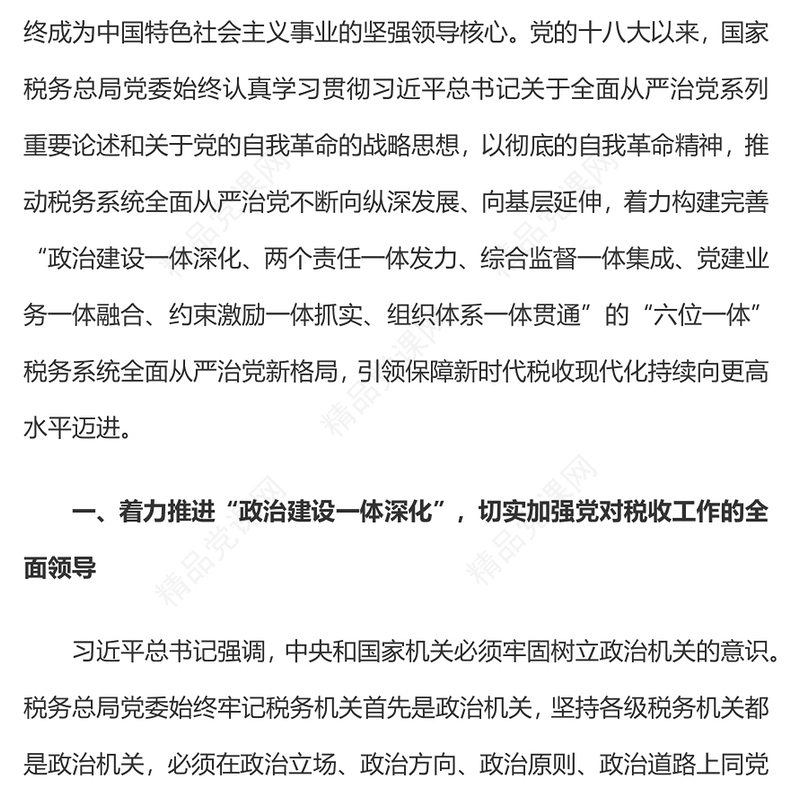 2023落实新时代党的建设总要求PPT构建税务系统全面从严治党新格局专题党课课件(讲稿)