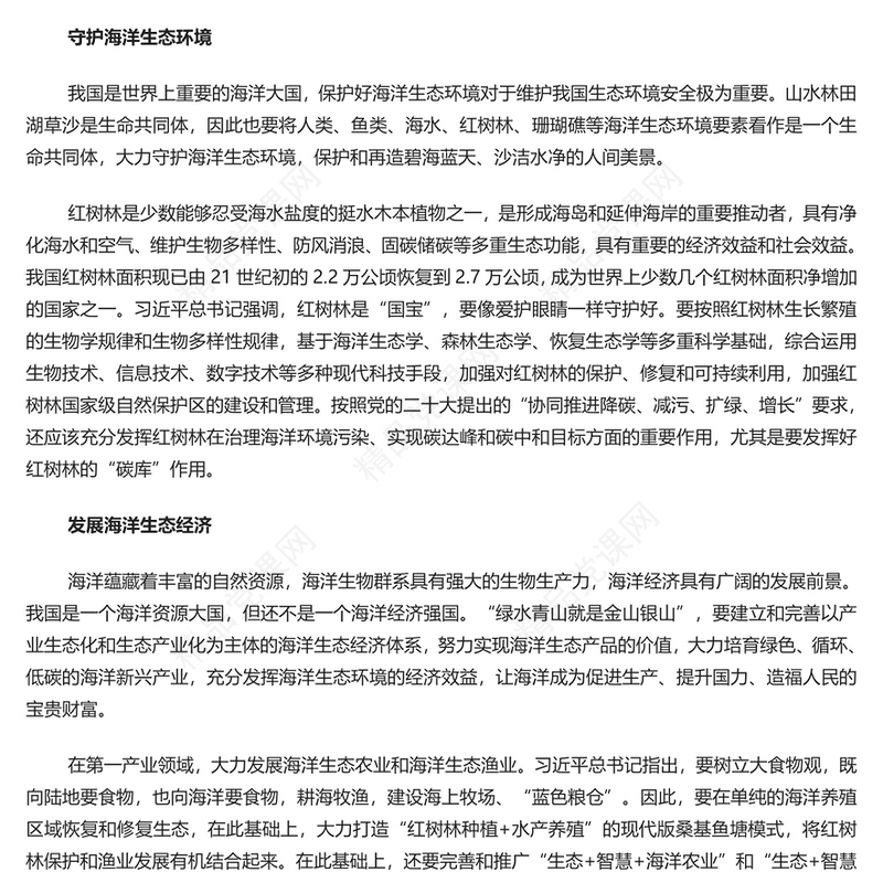 2023加强海洋生态文明建设构建科学高效的海洋经济发展格局PPT大气精美风党员干部学习教育专题党课课件模板(讲稿)