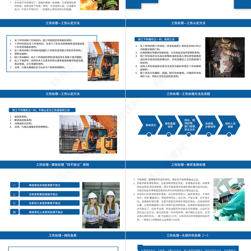 新员工岗前安全生产培训PPT蓝色商务风企业员工安全生产培训课件模板