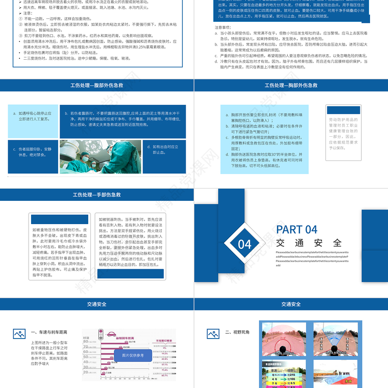 新员工岗前安全生产培训PPT蓝色商务风企业员工安全生产培训课件模板