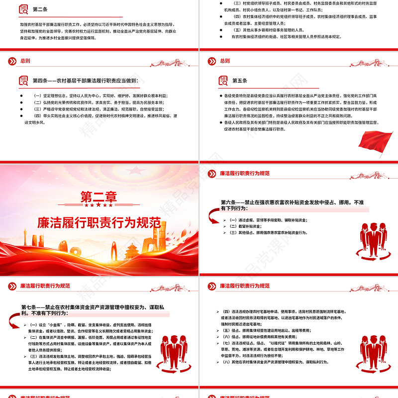 精品《农村基层干部廉洁履行职责规定》PPT课件下载