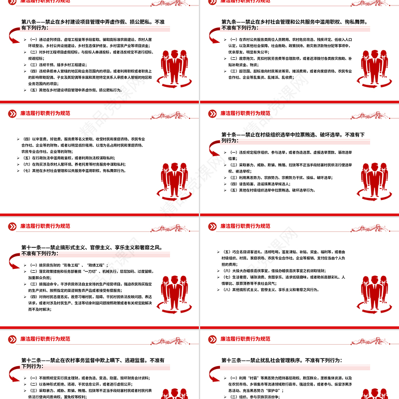 精品《农村基层干部廉洁履行职责规定》PPT课件下载