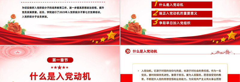 入党积极分子必修党课PPT端正入党动机 争做合格党员课件下载