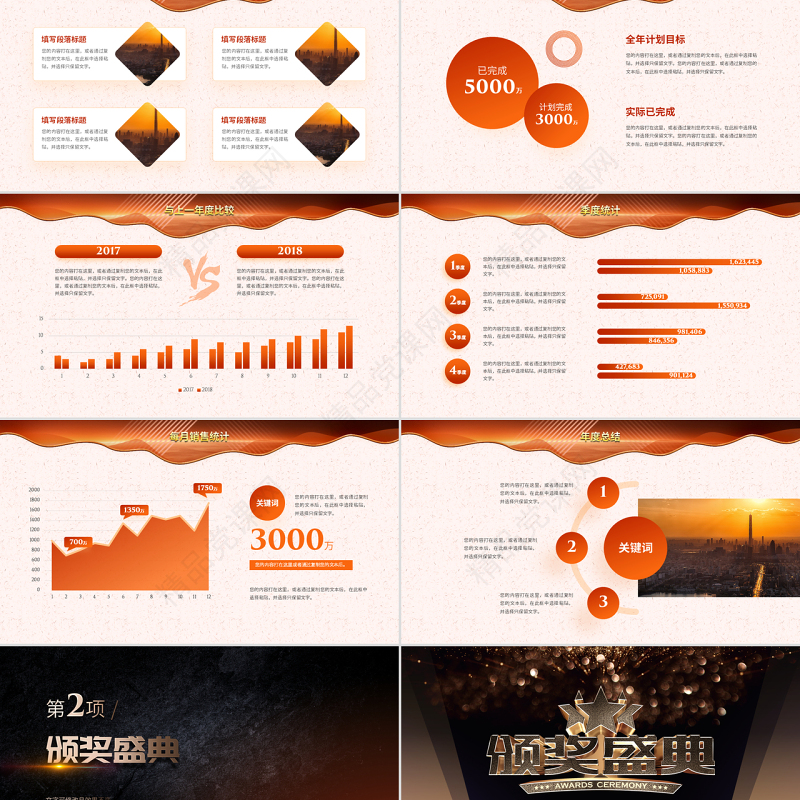 原创赢战猪年誓师动员大会赢战2019年会ppt-版权可商用