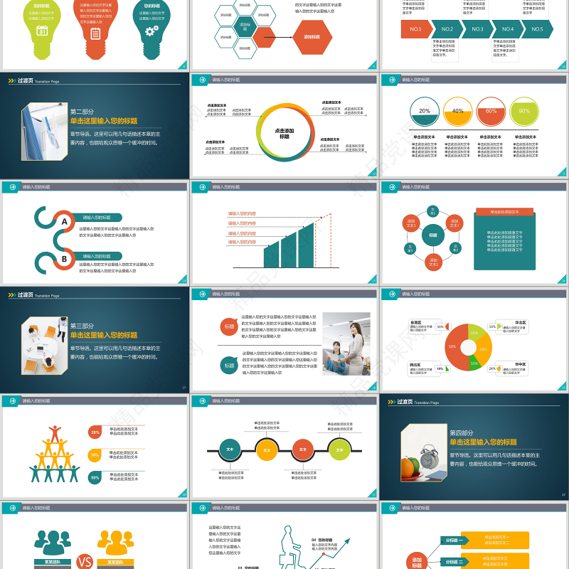 原创市场营销工作总结报告总结业绩提升PPT