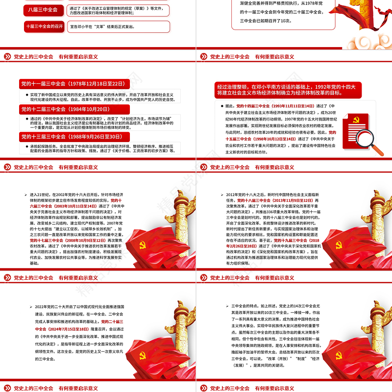1921-2024党史上的三中全会有何重要启示意义PPT党课课件