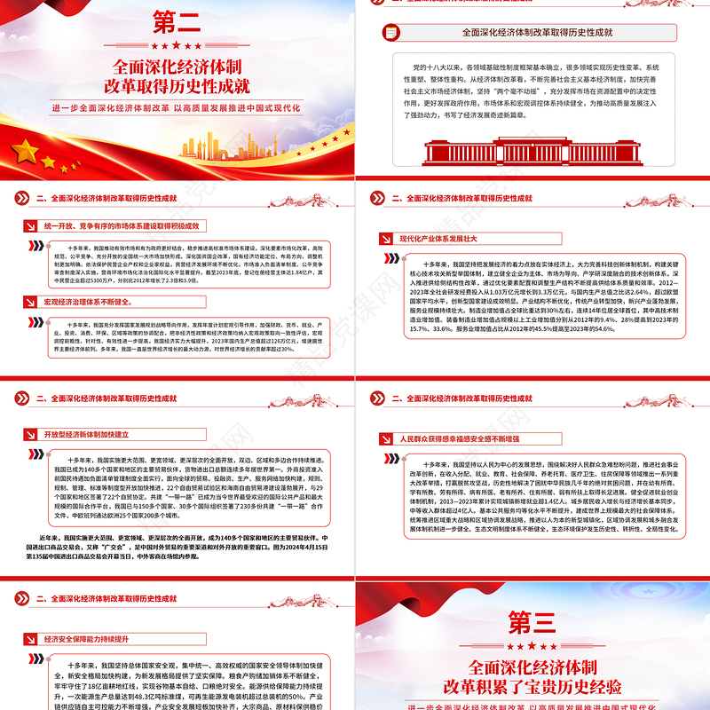 全面深化经济体制改革PPT精美创意经济体制改革成就经验党课