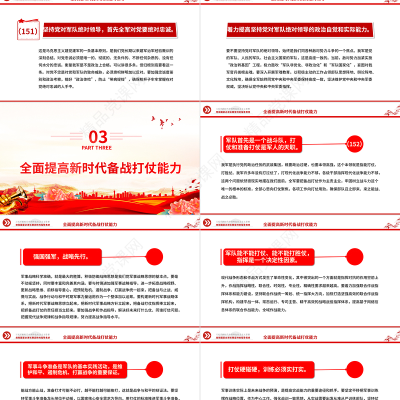 2023习近平新时代中国特色社会主义思想学习纲要（16）把人民军队全面建成世界一流军队党建课件