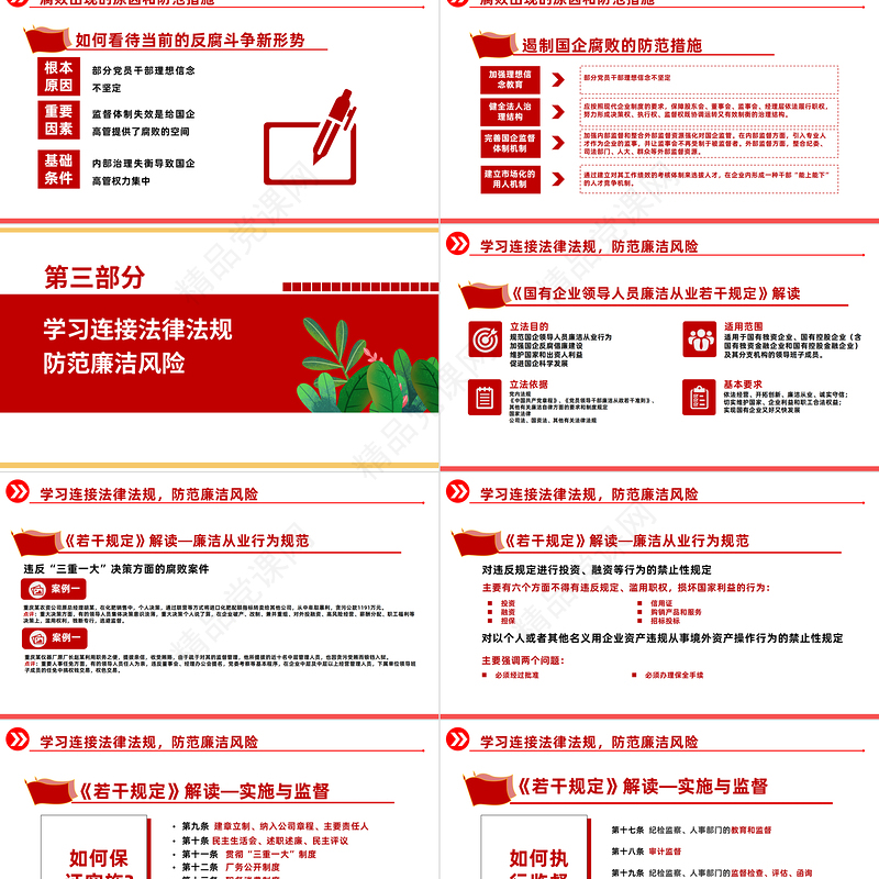 严守职业底线坚持廉洁从业PPT党政风廉洁党风喜迎党的二十大主题党日专题党课课件模板