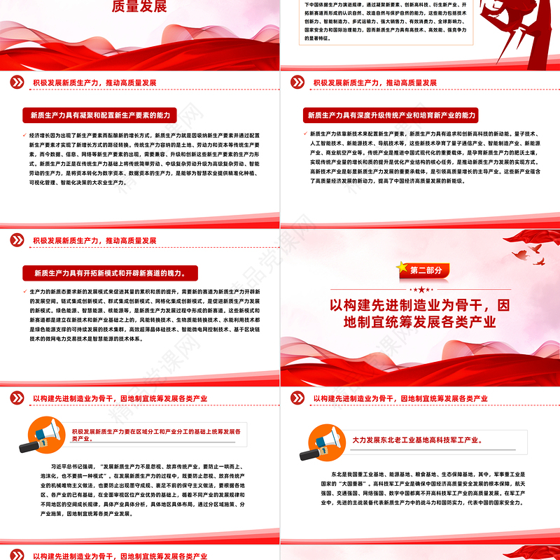 2024加快发展新质生产力PPT精美大气深入学习全国两会党课课件