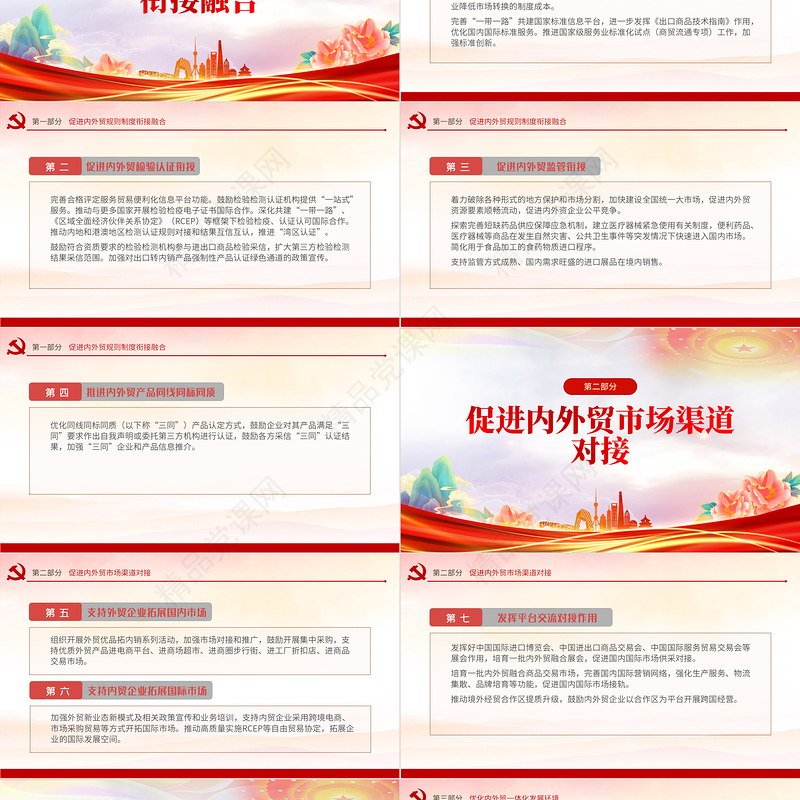 《关于加快内外贸一体化发展的若干措施》PPT构建新发展格局推动高质量发展课件