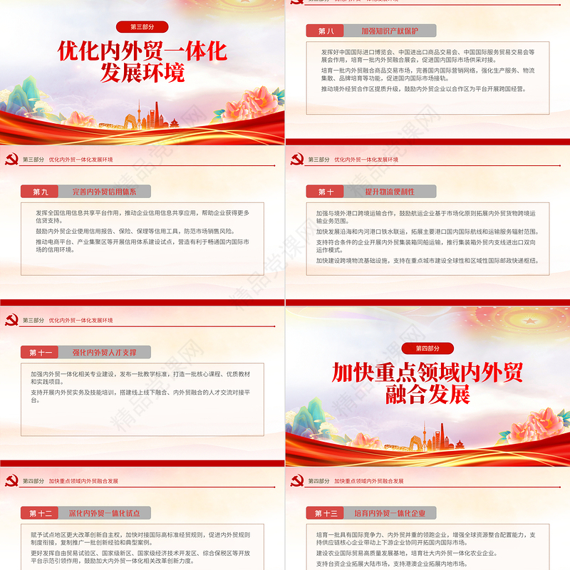 《关于加快内外贸一体化发展的若干措施》PPT构建新发展格局推动高质量发展课件