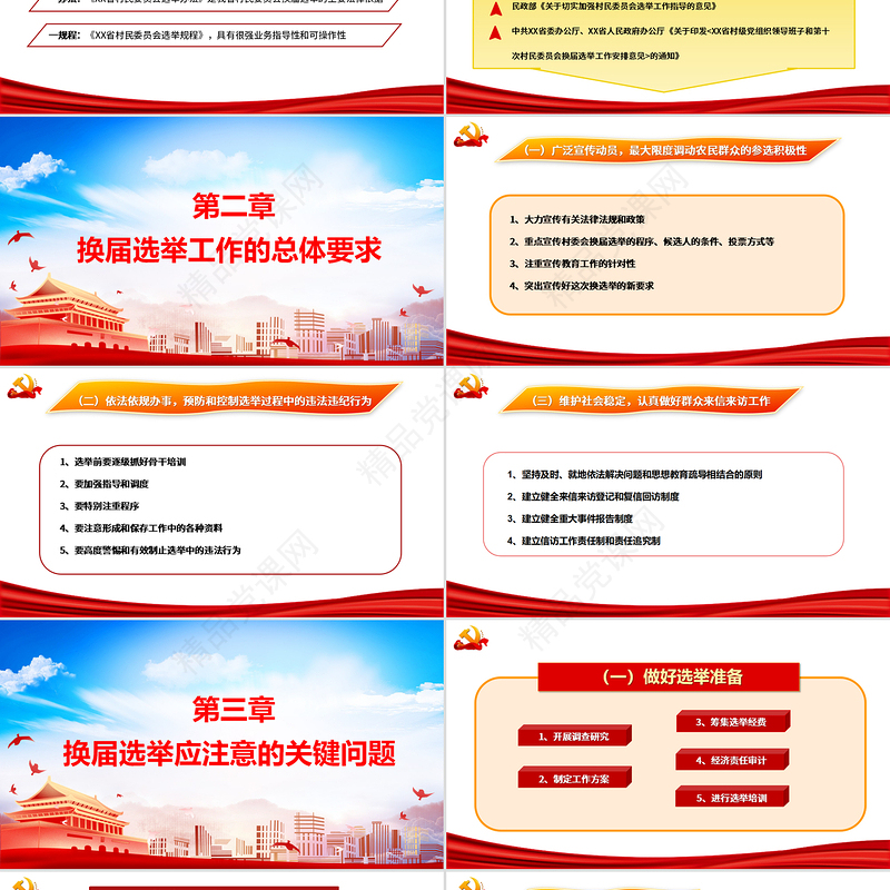 蓝色大气村民委员会换届选举方案PPT课件