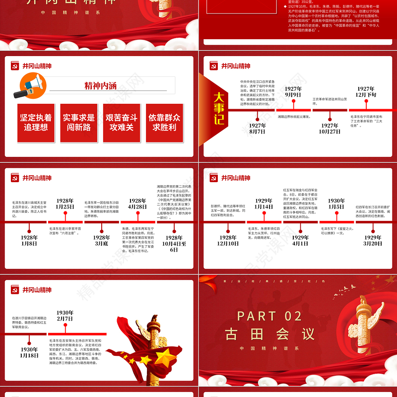 中国精神谱系PPT党政风新民主主义革命时期传承百年精神谱系凝聚奋进力量党课课件