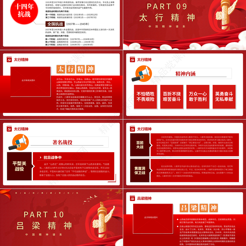 中国精神谱系PPT党政风新民主主义革命时期传承百年精神谱系凝聚奋进力量党课课件