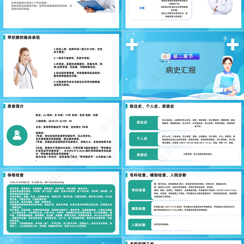 2024甲状腺疾病的预防与治疗PPT简约商务风甲状腺疾病的预防和治疗模板课件