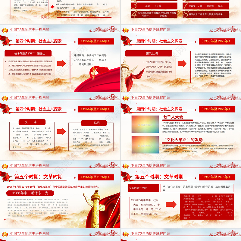 2021礼赞新中国奋进新时代PPT红色建国72周年迎十一庆国庆党课课件下载