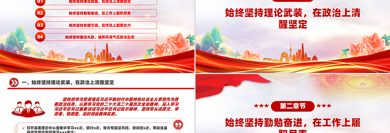 基层党建工作汇报PPT2024年度县委书记个人述职报告模板范本